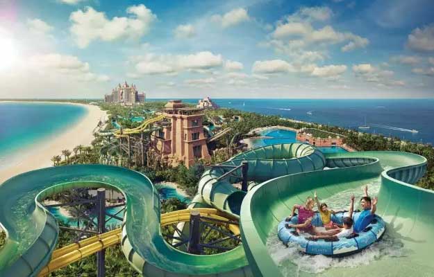 Exhilarate with a number of water activities and rides at Aquaventure Waterpark
