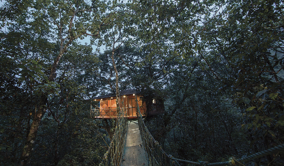 Get the lifetime experience of staying in the exclusive tree house during your Kerala honeymoon