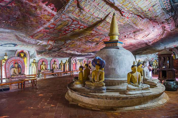 Dambulla Cave Temples, cave 2 (Cave of the Great Kings or Temple of the Great King), Dambulla, Central Province, Sri Lanka, Asia