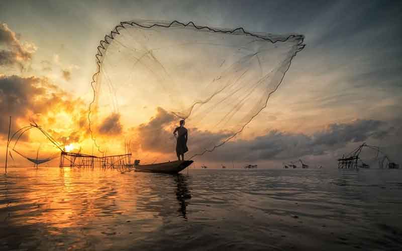 fishing in the series of backwaters