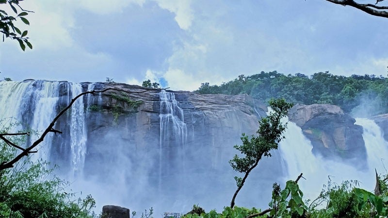 Athirapally Falls in Thrissur district