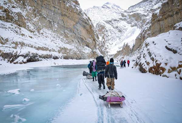 The Chadar Trek on the Frozen Lake