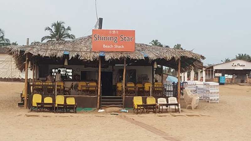 Shining Star Beach Shack in Baga - North Goa