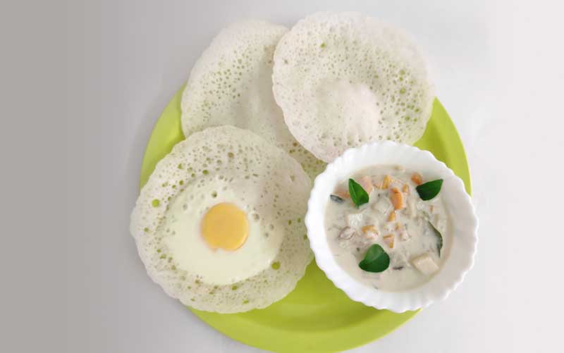 Appam with stew