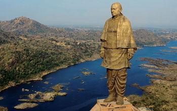 the statue of unity situated in gujarat is the world's largest